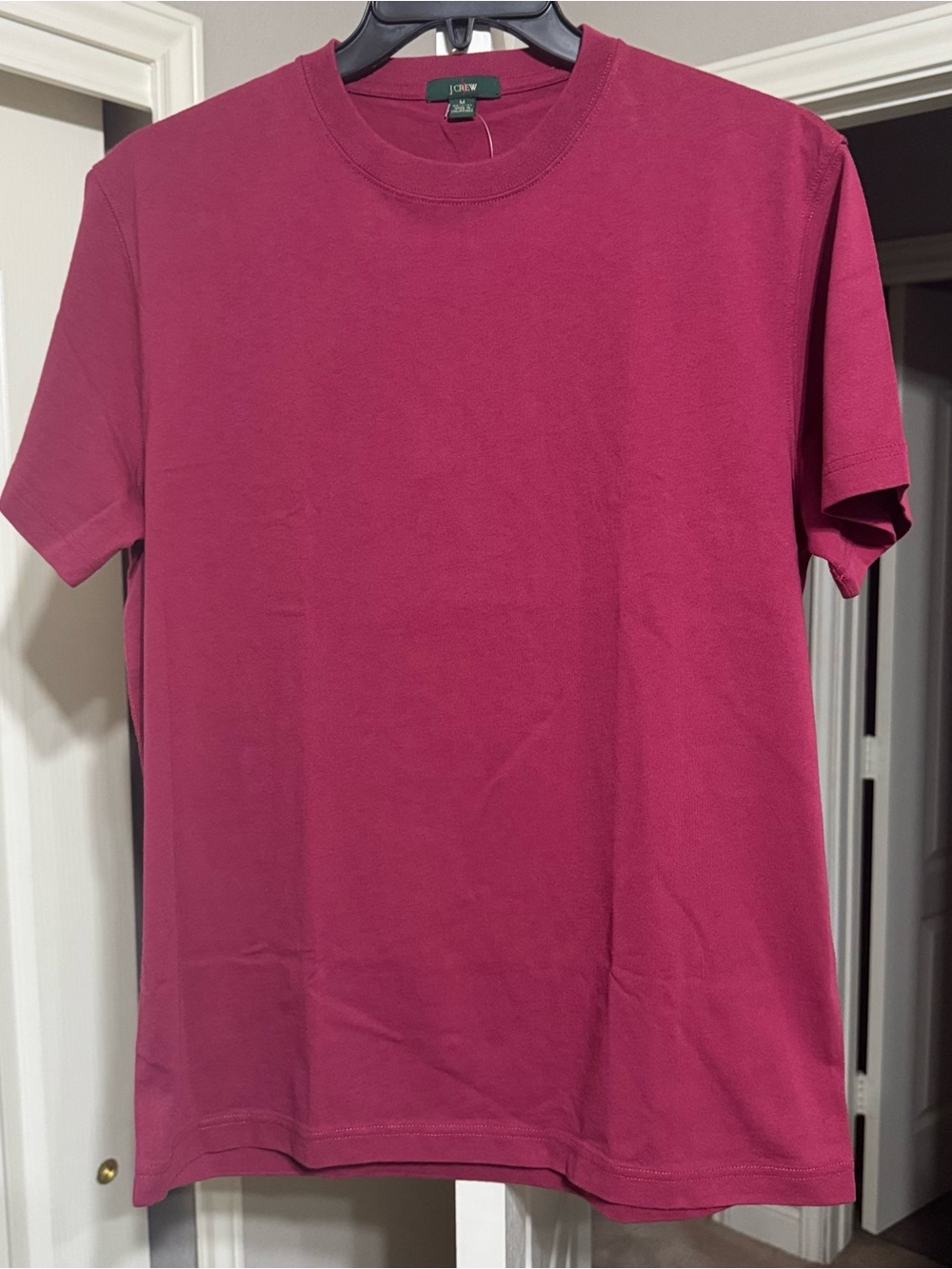 J. Crew Men's Crewneck T-Shirt in Raspberry